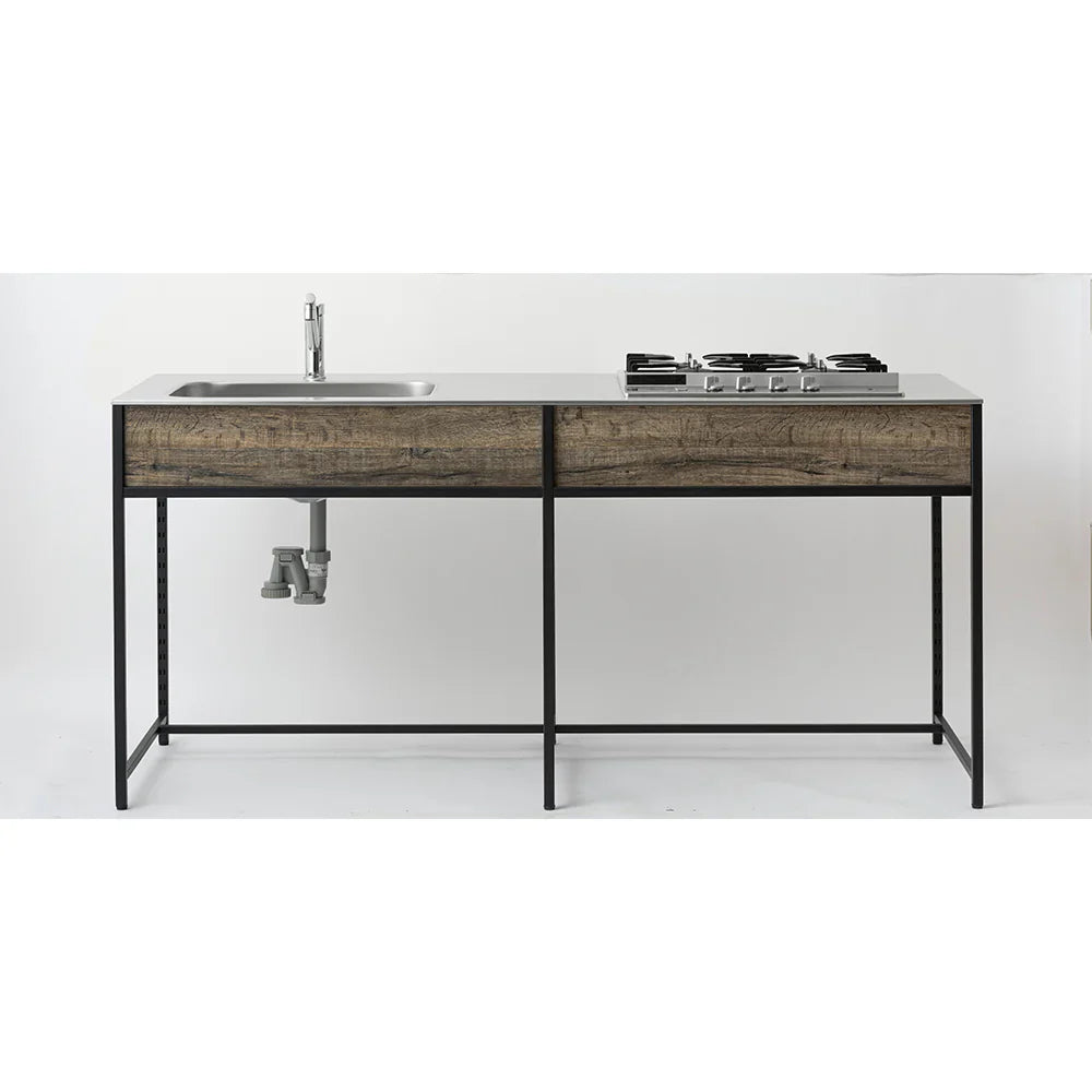 フレームキッチン SOU 本体+オプション L(間口)1800 ワンド 流し台 システムキッチン 調理台 シンプル おしゃれ スチールフレーム DIY SOU SERIES オプションパーツ | SOU series ワンド株式会社（マイセット）